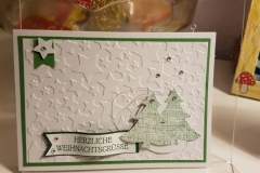 Weihnachtskarte Stern, geprägt